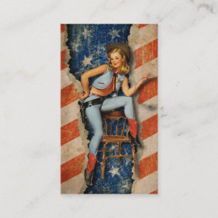 Tarjetas de visita occidentales patrióticas de la