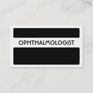 Tarjetas de visita Ophthalmólogo blanco negro