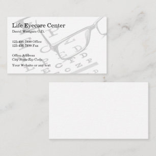Tarjetas de visita Optometrist Médico de ojos