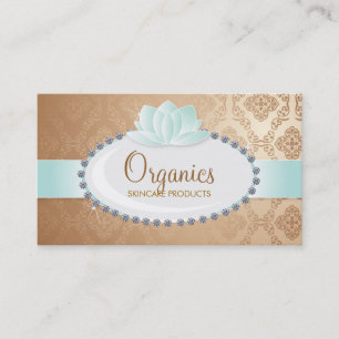 Tarjetas de visita orgánicas de los cosméticos