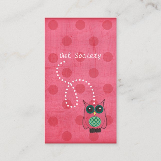 Tarjetas de visita Owl (Anverso)