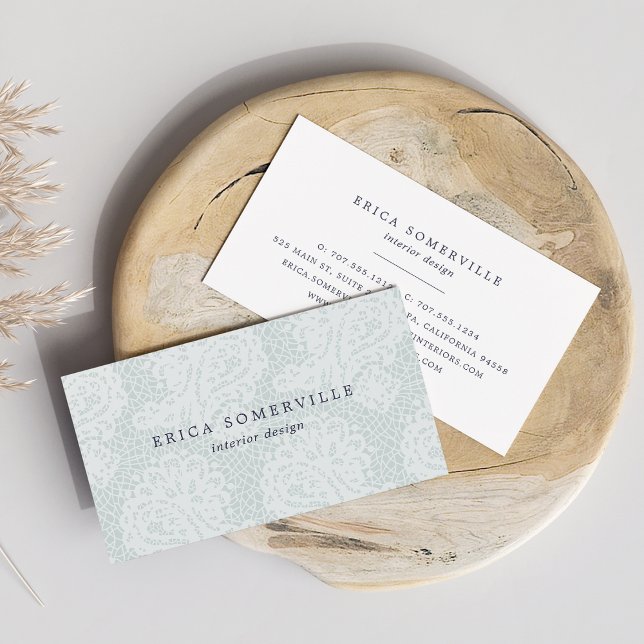 Tarjetas de visita Paisley Lace | Hielo (Subido por el creador)