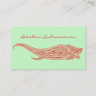Tarjetas de visita paisley modernas para India