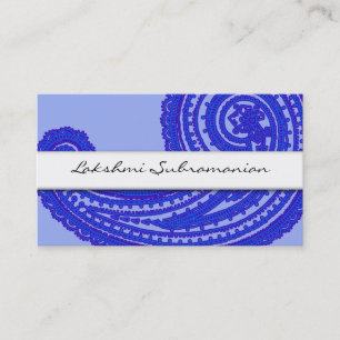 Tarjetas de visita paisley modernas para India