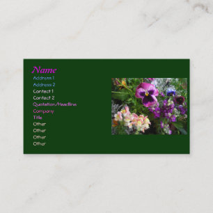 Tarjetas de visita Pansy n'