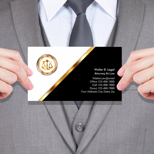 Tarjetas de visita para abogados clásicos (Subido por el creador)