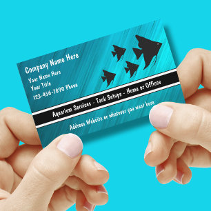 Tarjetas de visita para acuarios tropicales