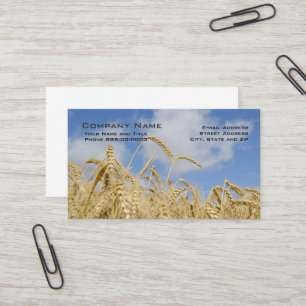 Tarjetas de visita para agricultores de trigo