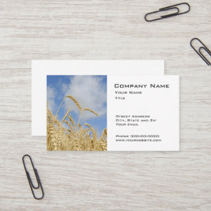 Tarjetas de visita para agricultores de trigo