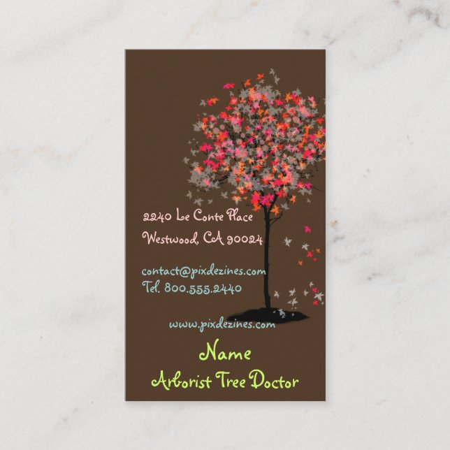 Tarjetas de visita para arquitectos paisajistas (Anverso)