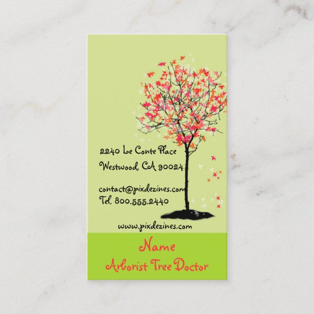 Tarjetas de visita para arquitectos paisajistas (Anverso)