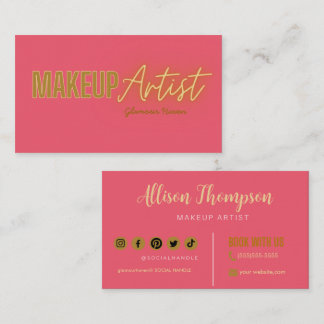 Tarjetas de visita para artistas de maquillaje ele