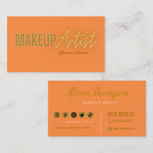 Tarjetas de visita para artistas de maquillaje ele