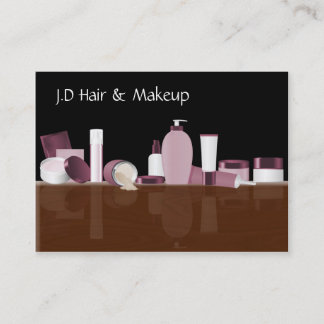 Tarjetas de visita para artistas de maquillaje ros
