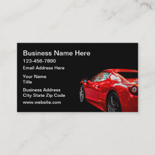 Tarjetas de visita para automóviles modernas Guay