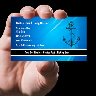 Tarjetas de visita para barcos pesqueros