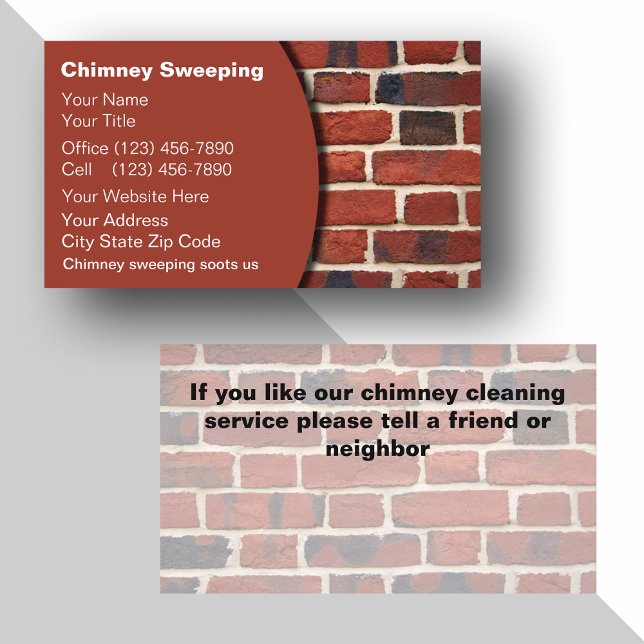 Tarjetas de visita para barrido de chimeneas (Subido por el creador)