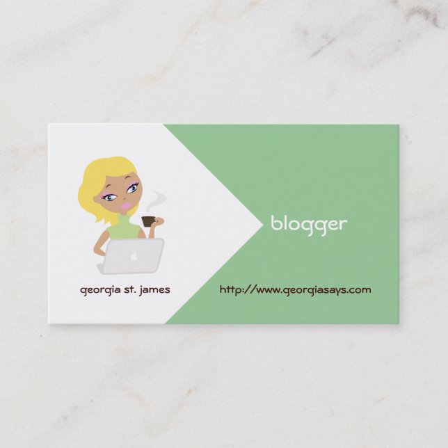 Tarjetas de visita para blogueros (Anverso)
