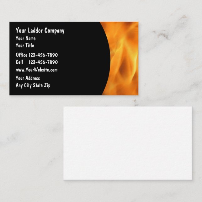 Tarjetas de visita para bomberos (Anverso / Reverso)