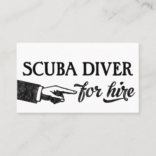 Tarjetas de visita para buzos Scuba Diver - Guay V (Anverso)