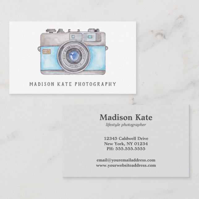 Tarjetas de visita para cámaras de vídeo (Anverso / Reverso)