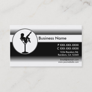 Tarjetas de visita para chicas de vidrio martini b