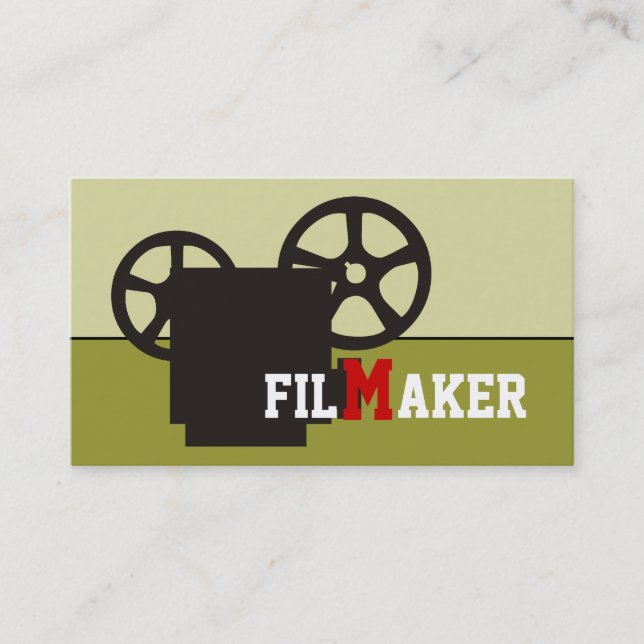 Tarjetas de visita para cineastas/directores/cinea (Anverso)