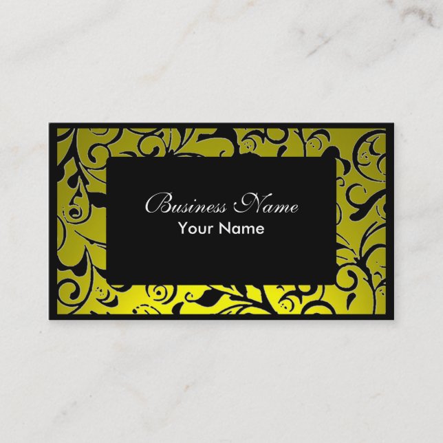 Tarjetas de visita para citas con damasco amarillo (Anverso)