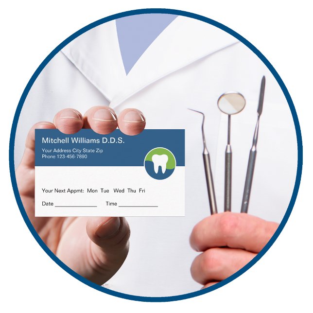 Tarjetas de visita para citas de Dentist Office (Subido por el creador)