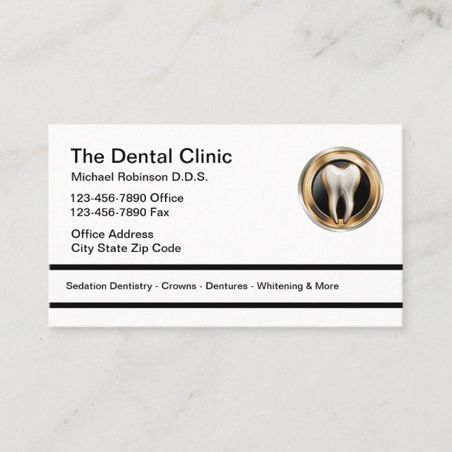 Tarjetas de visita para citas de Dentist Office Cl (Anverso)