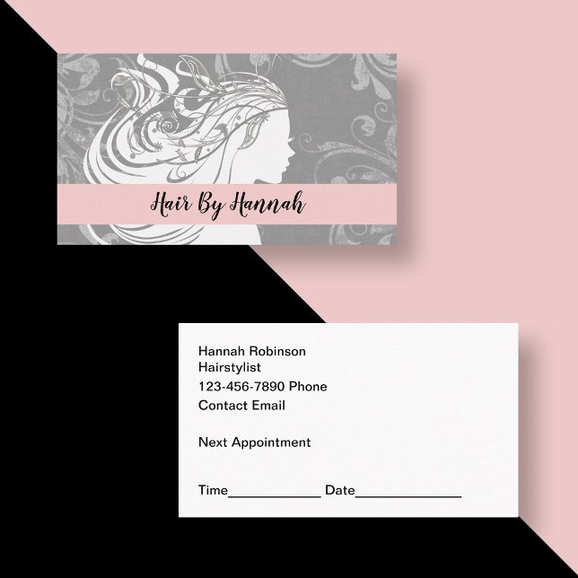 Tarjetas de visita para citas de Hair Stylist (Subido por el creador)
