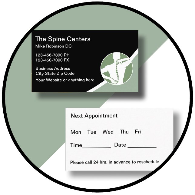 Tarjetas de visita para citas de quiropráctico más (Subido por el creador)