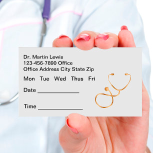 Tarjetas de visita para citas médicas con presupue