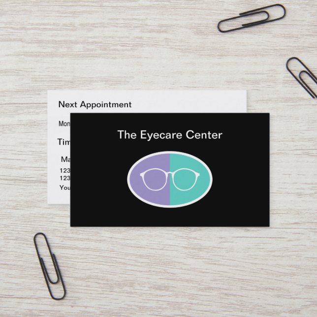 Tarjetas de visita para citas optometristas de cui (Anverso/Reverso In Situ)