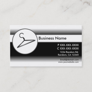 Tarjetas de visita para colgar ropa de color blanc