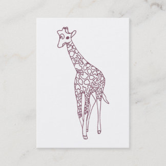 Tarjetas de visita para colorear la jirafa del beb