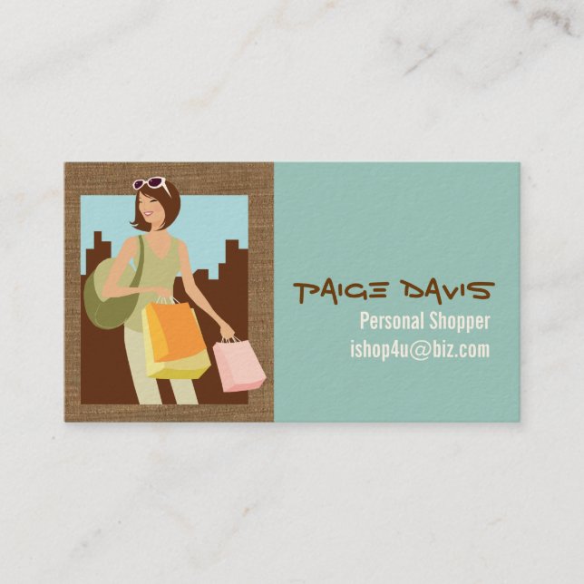 Tarjetas de visita para compradores personales (Anverso)