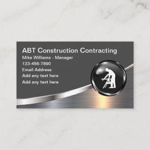 Tarjetas de visita para contratistas de construcci