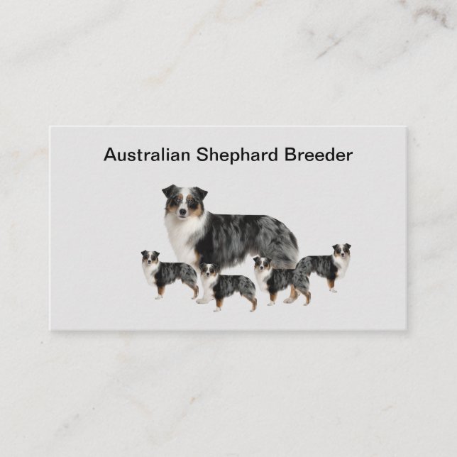 Tarjetas de visita para criadores de perros de She (Anverso)