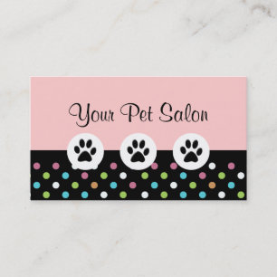 Tarjetas de visita para cuidado de mascotas