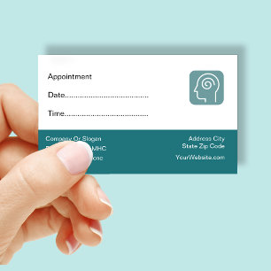 Tarjetas de visita para el asesor de salud mental