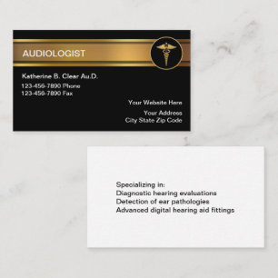 Tarjetas de visita para el Audiólogo