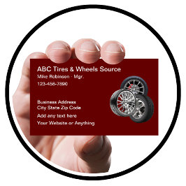 Tarjetas de visita para el servicio de neumáticos 