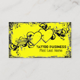 Tarjetas de visita para el tatuaje del corazón gru