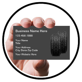 Tarjetas de visita para el tema de los neumáticos 