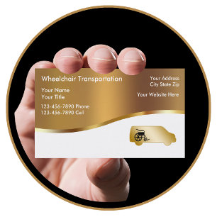 Tarjetas de visita para el transporte en silla de 
