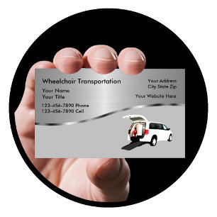 Tarjetas de visita para el transporte en silla de 