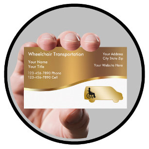 Tarjetas de visita para el transporte en silla de 