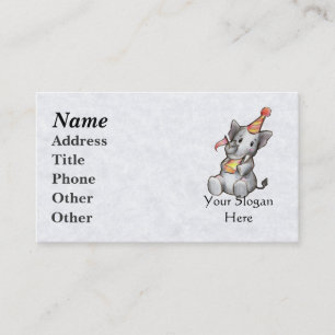 Tarjetas de visita para elefantes fiestas