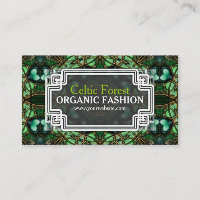 Tarjetas de visita para empresas celtas de oro eco (Anverso)